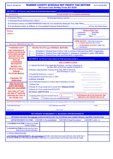 warren county ky tax schedule